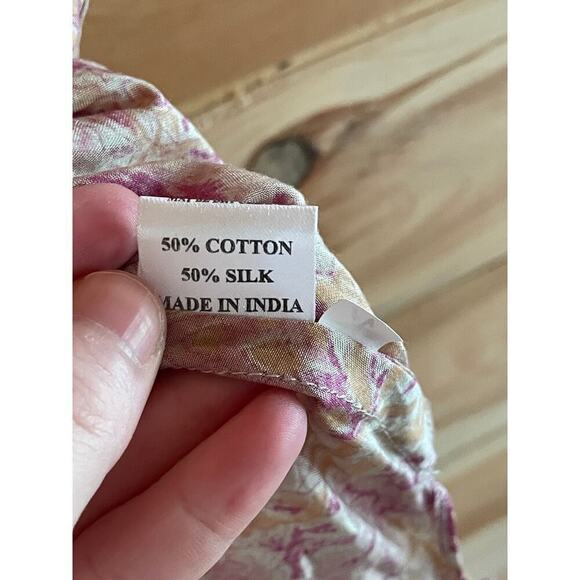 NWT! Sulu Collection Women's Tunic Blouse. V-Neck. Embroidered. Silk blend. 12 - Picture 4 of 5